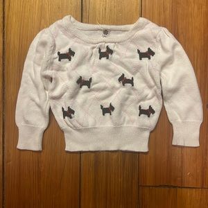 White Sweater with Scottie Dogs
